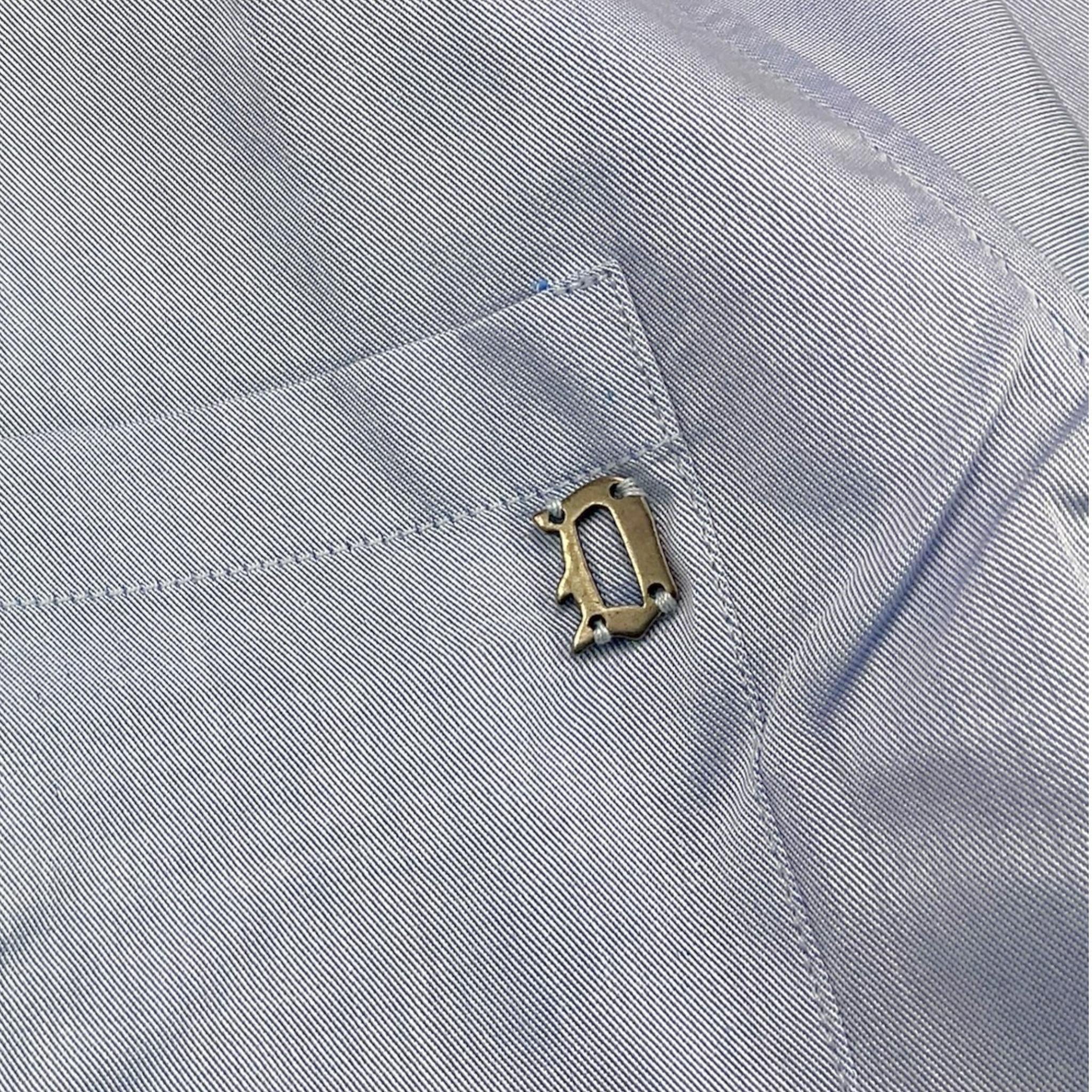 Dondup Camicia Tinta Unita con Manica Lunga per Bambino DMCA003 AZZURRO DONDUP 