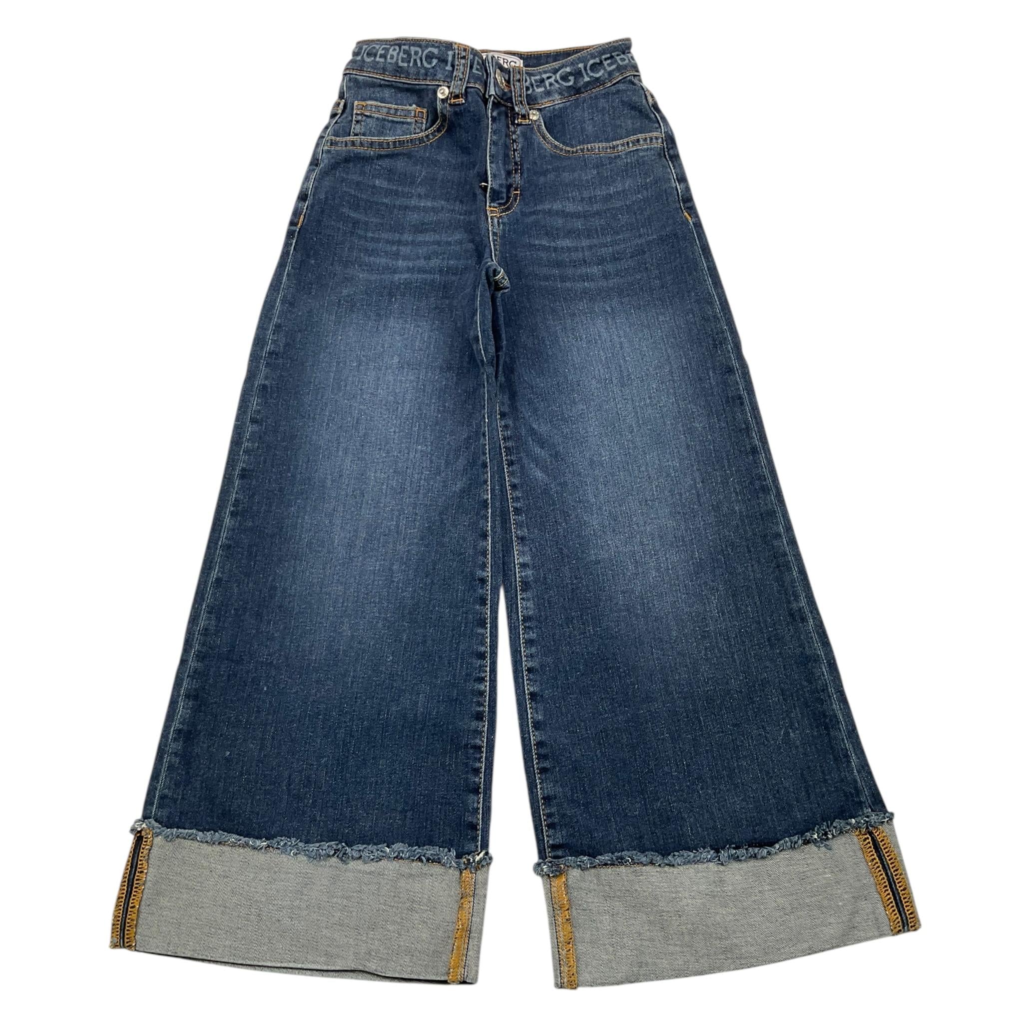 ICEBERG jeans tinta unita modello palazzo Blu per Bambina PTICE5353J BLU ICEBERG 