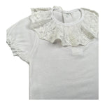 Calamaro Body Mezza Manica Tinta Unita con Colletto per Neonata 19109 BIANCO CALAMARO 