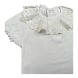 Calamaro Body Mezza Manica Tinta Unita con Colletto per Neonata 19109 BIANCO CALAMARO 