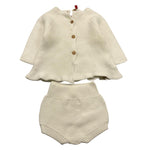 CND completo 2 pezzi maglia-culotte tinta unita Bianco per Neonato 949564 BIANCO CND 