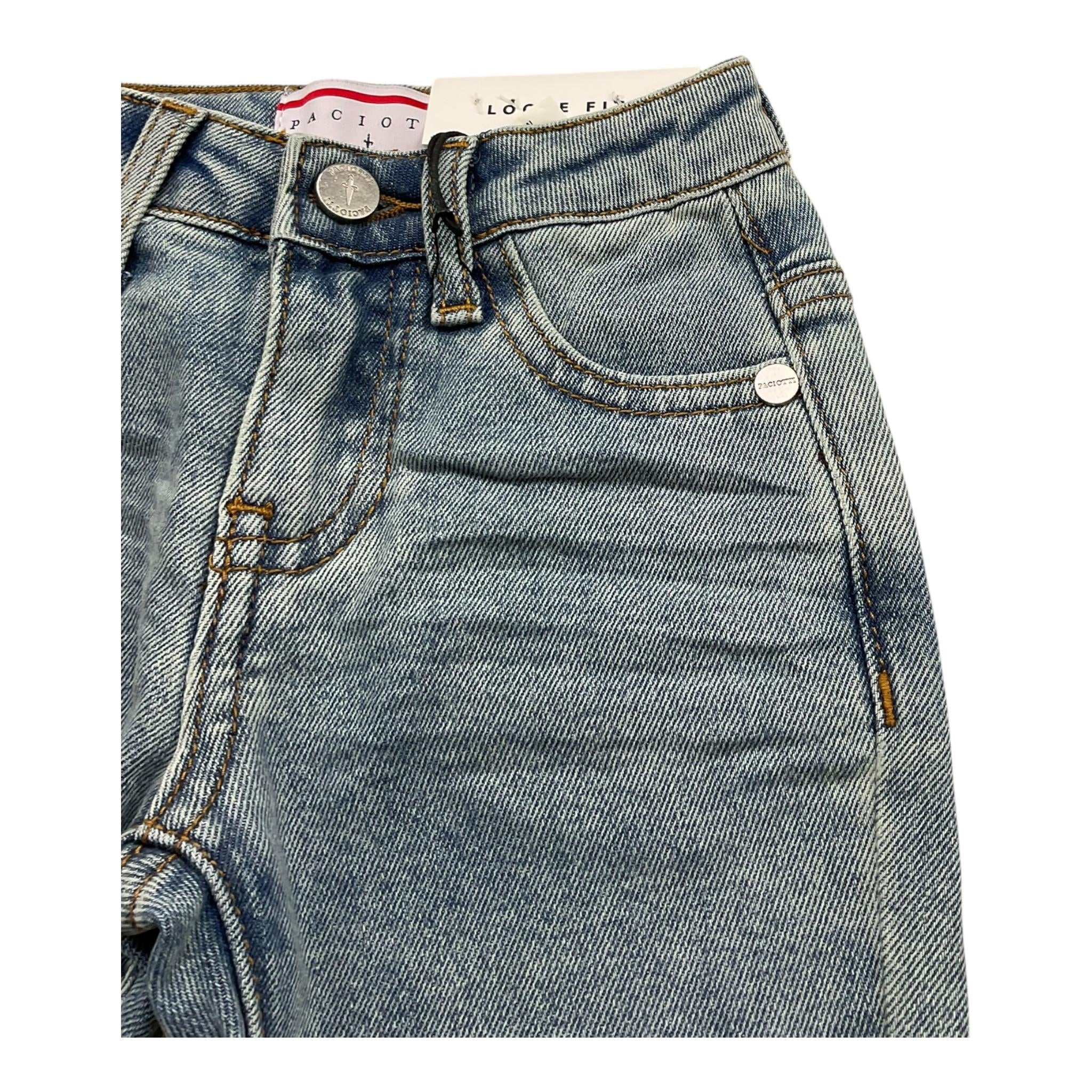 Cesare Paciotti Jeans Tinta Unita con Girovita Regolabile per Neonato PTP5162B AZZURRO CESARE PACIOTTI 