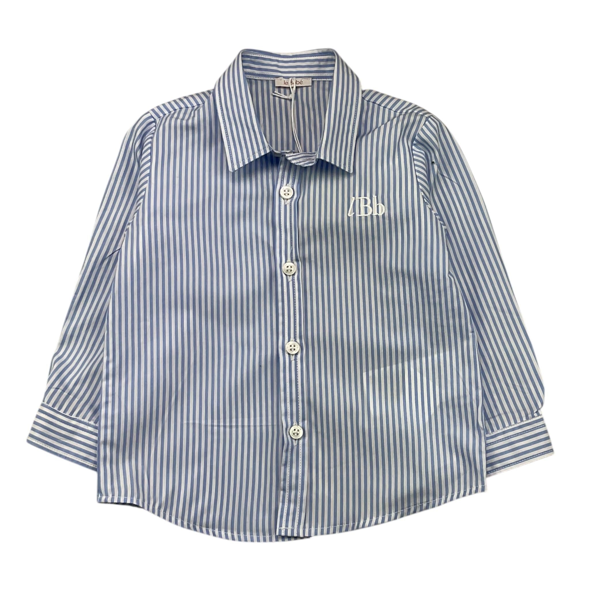 LE BEBE' camicia manica lunga fantasia a righe Bianco/azzurro per Neonato LBB5236 BIANCO/AZZURRO LE BEBE' 