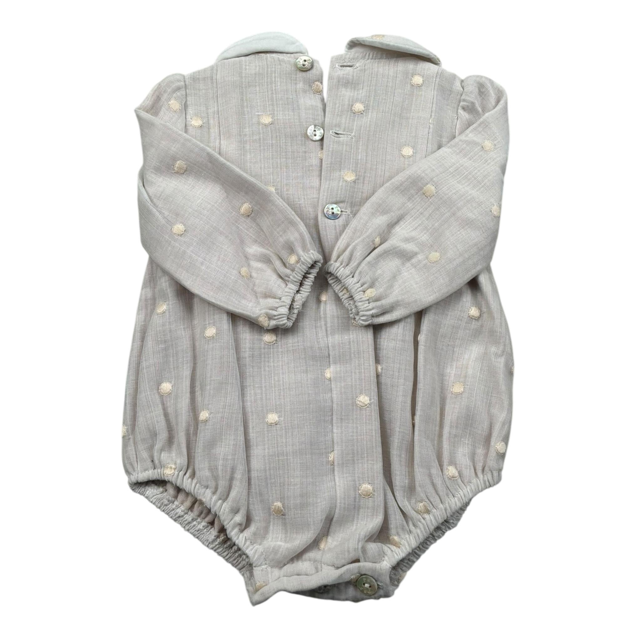 Paz Rodriguez Pagliaccetto Manica Lunga Tinta Unita per Neonata 00515092 BIEGE PAZ RODRIGUEZ 