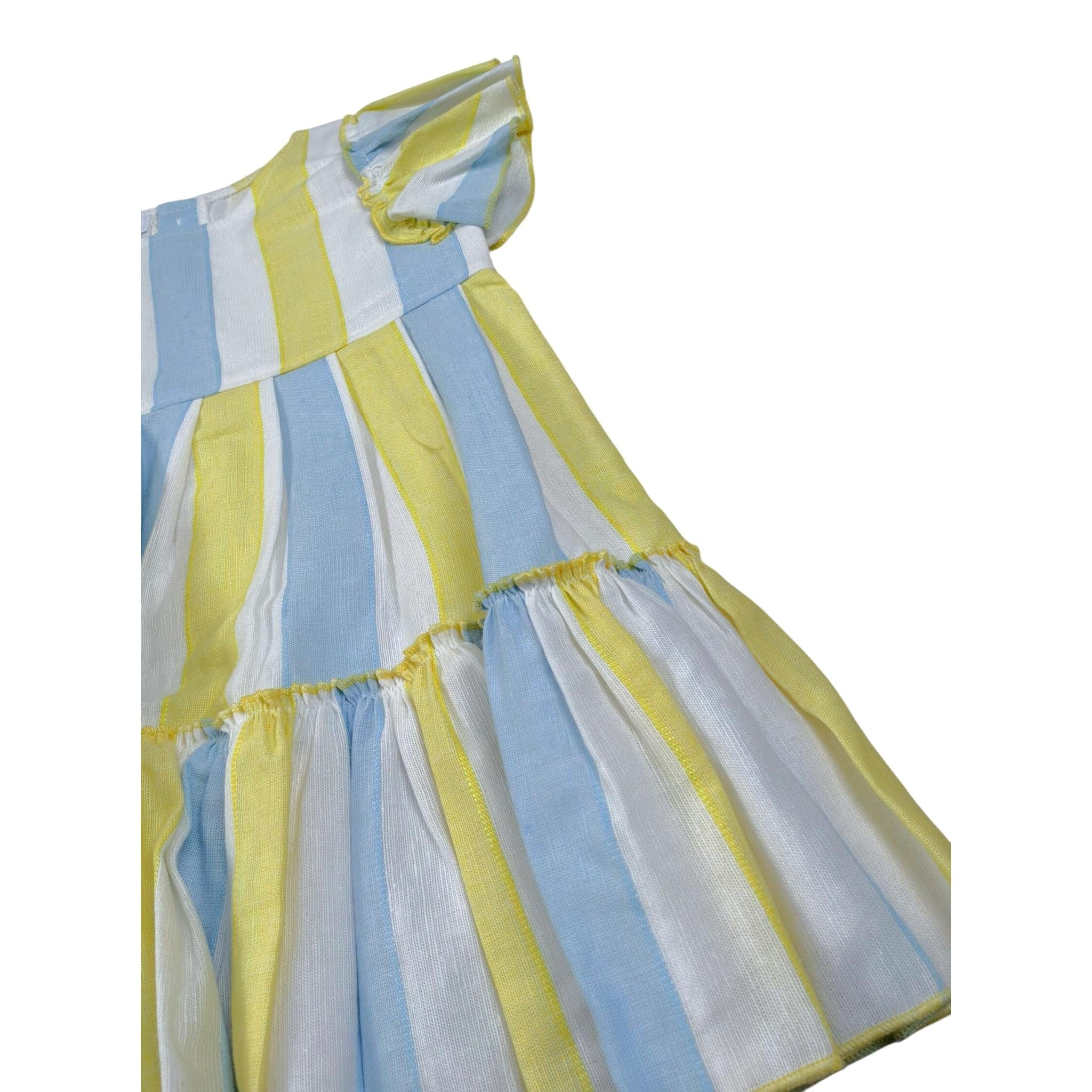 Juliana Abito Tricolore con Fantasia A Righe Giallo per Neonata 25128 GIALLO JULIANA 