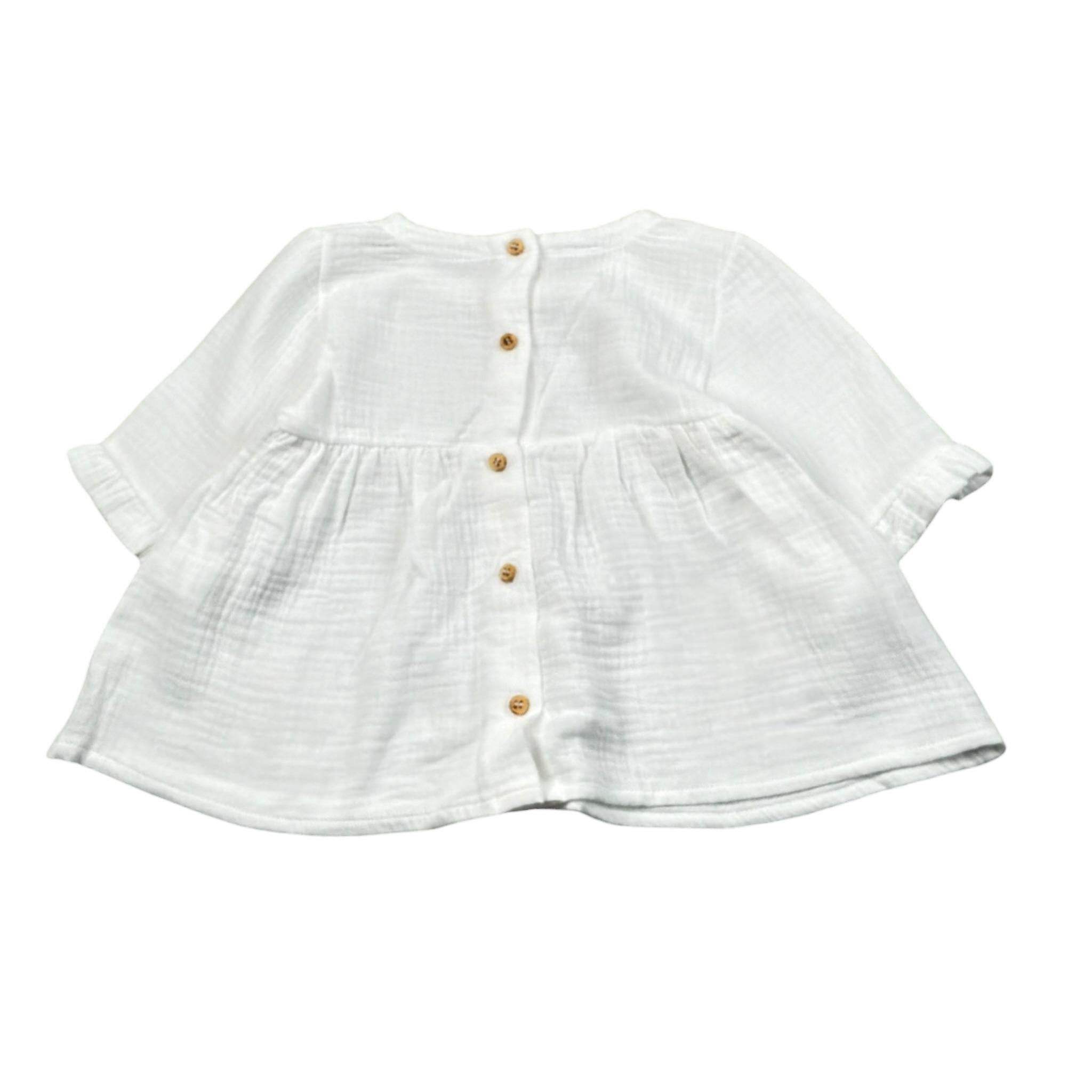 Babyvip Camicia Tinta Unita con Bottoni per Neonata T1353 BIANCO BABYVIP 