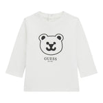 GUESS shirt girocollo tinta unita ocn logo Bianco per Neonato I4YI01K8HM4X BIANCO GUESS 