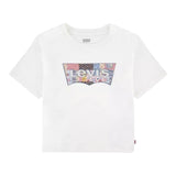 Levi'S T-Shirt Tinta Unita Girocollo con Stampa per Bambina 4EH901 BIANCO LEVI'S 