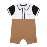 Boss Pagliaccetto Mezza Manica Bicolore per Neonato J52207 BIANCO/BEIGE BOSS 