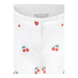 Stella Mccartney Jeans Tinta Unita con Ricami Ciliegie per Bambina TW6B800X BIANCO STELLA McCARTNEY 