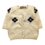 LA STUPENDERIA cardigan tinta unita cn ricami Panna per Neonato WCCR23 PANNA LA STUPENDERIA 