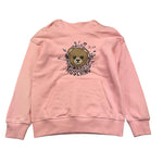 MOSCHINO felpa tinta unita con cappuccio e stampa Rosa per Bambina HUF096 ROSA MOSCHINO 