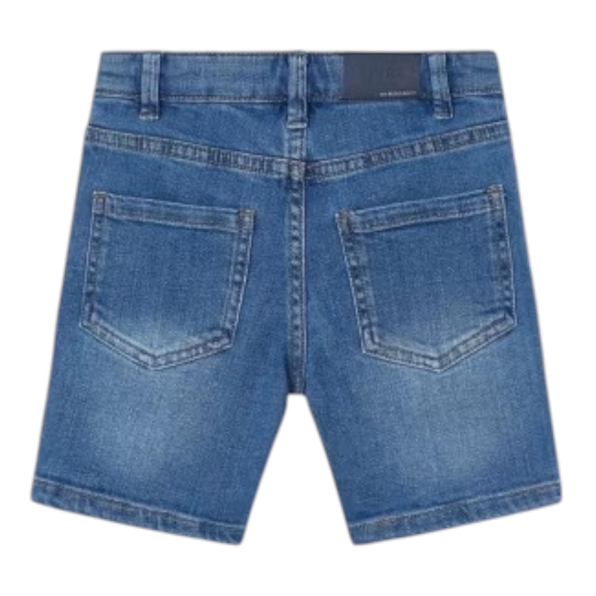 Mayoral Bermuda In Denim Tinta Unita con Girovita Regolabile per Bambino 237X BLU MAYORAL 
