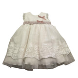 Pontoporponto Abito Giromanica Cerimoniale Tinta Unita per Neonata 6356 BIANCO PONTOPORPONTO 