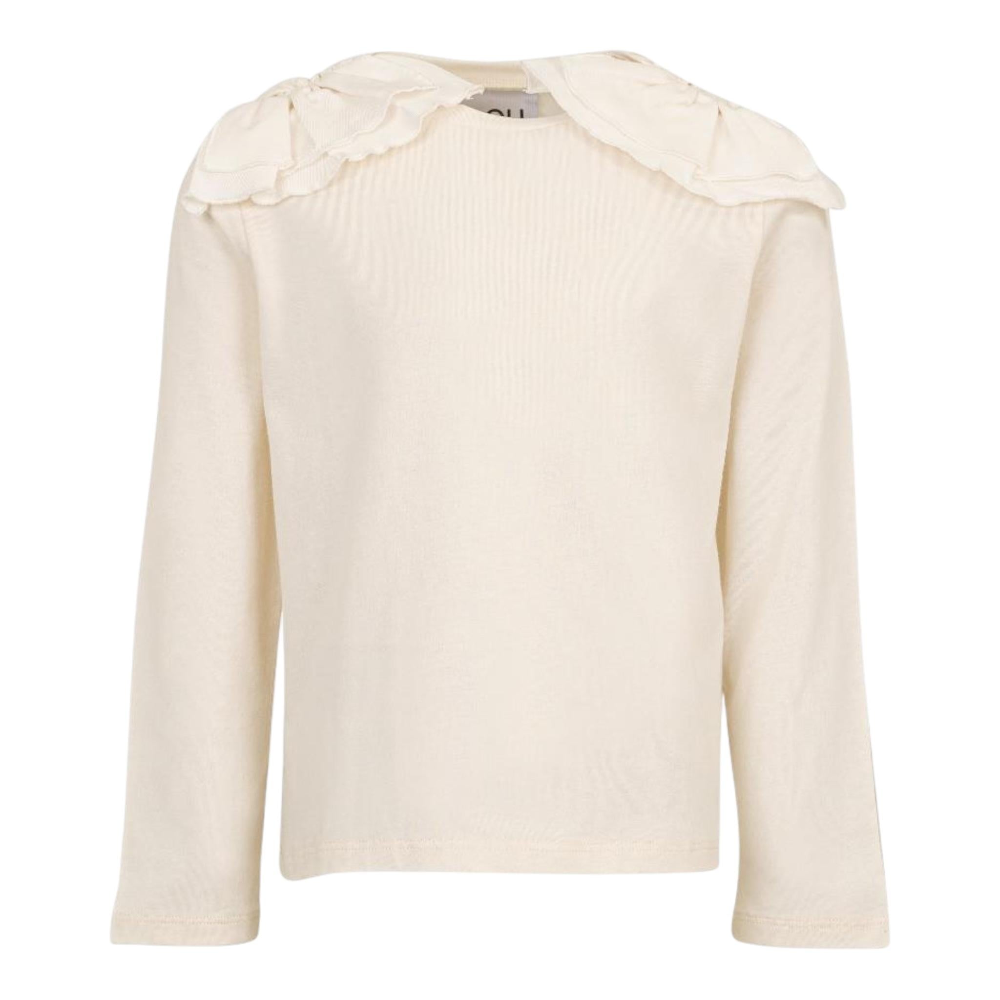 DOU DOU shirt girocollo tinta unita con fiocchi Avorio per Bambina DV8A10X AVORIO DOU DOU 