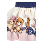 Monnalisa Gonna Tinta Unita con Fantasia E Stampa per Neonata 31D702 BIANCO MONNALISA 