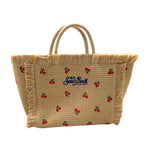Saint Barth Borsa Tinta Unita con Stampa In Paglia per Bambina COLETTESTRAWW BEIGE SAINT BARTH 