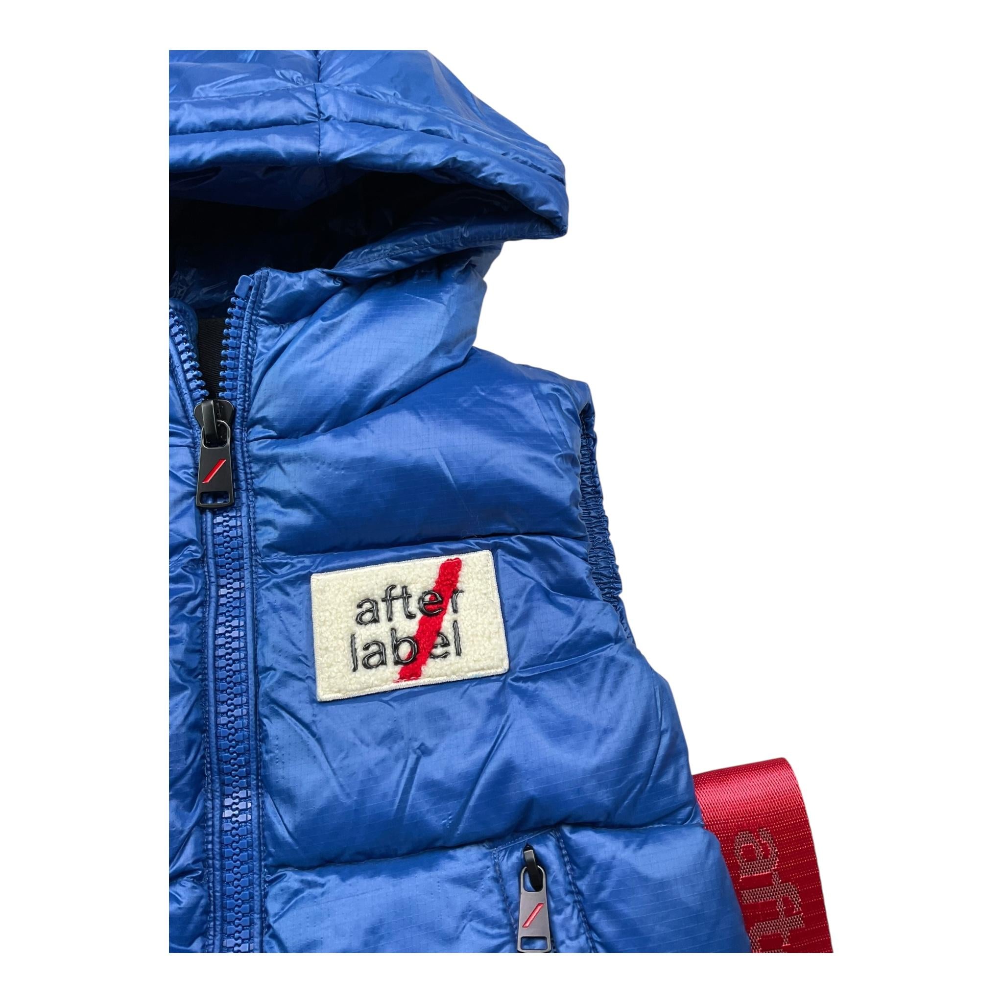 AFTER LABEL smanicato titna unita con cappuccio Blu per Bambino 3432O00009 BLU AFTER LABEL 