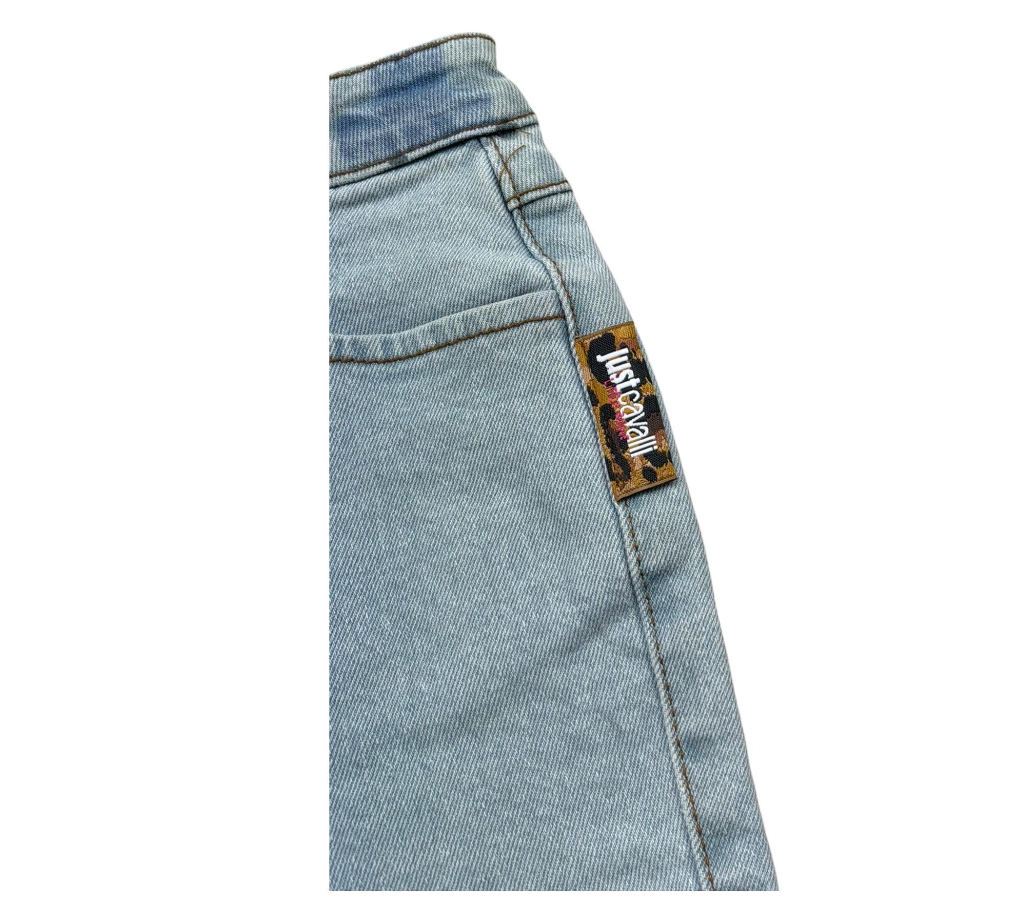 Trussardi Short Tinta Unita In Denim per Neonata JIP26073SH AZZURRO TRUSSARDI 