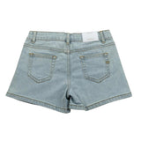 Vicolo Short In Denim Tinta Unita con Girovita Regolabile per Bambina 3146SD00241 AZZURRO VICOLO 