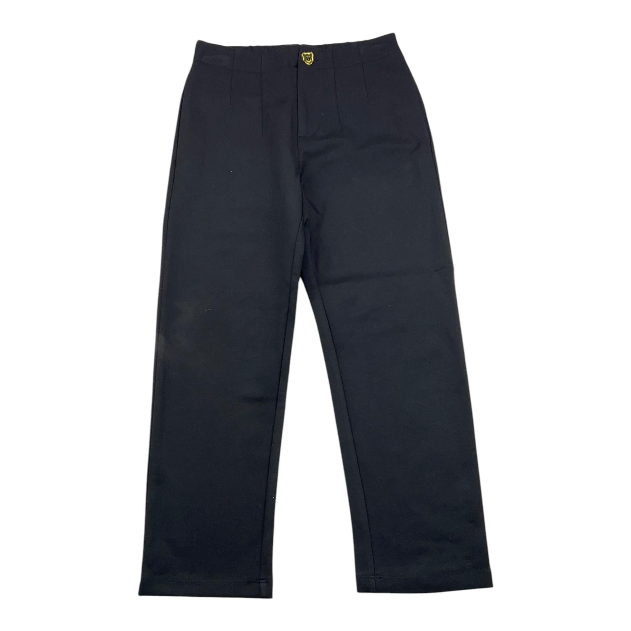 MOSCHINO pantalone tinta unita con bottone Nero per Bambina HDP06O NERO MOSCHINO 