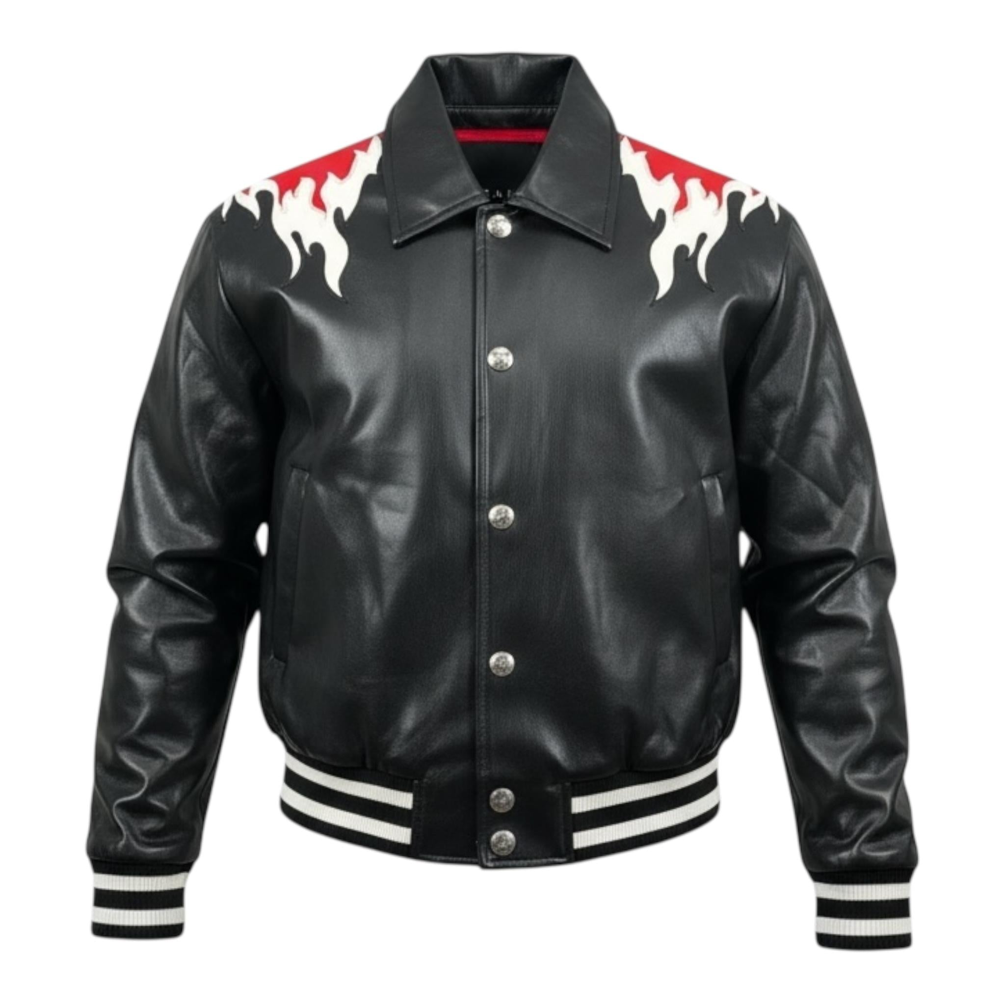 John Richmond Giubbino Tinta Unita In Ecopelle con Stampa per Bambino RBP26119GB NERO JOHN RICHMOND 