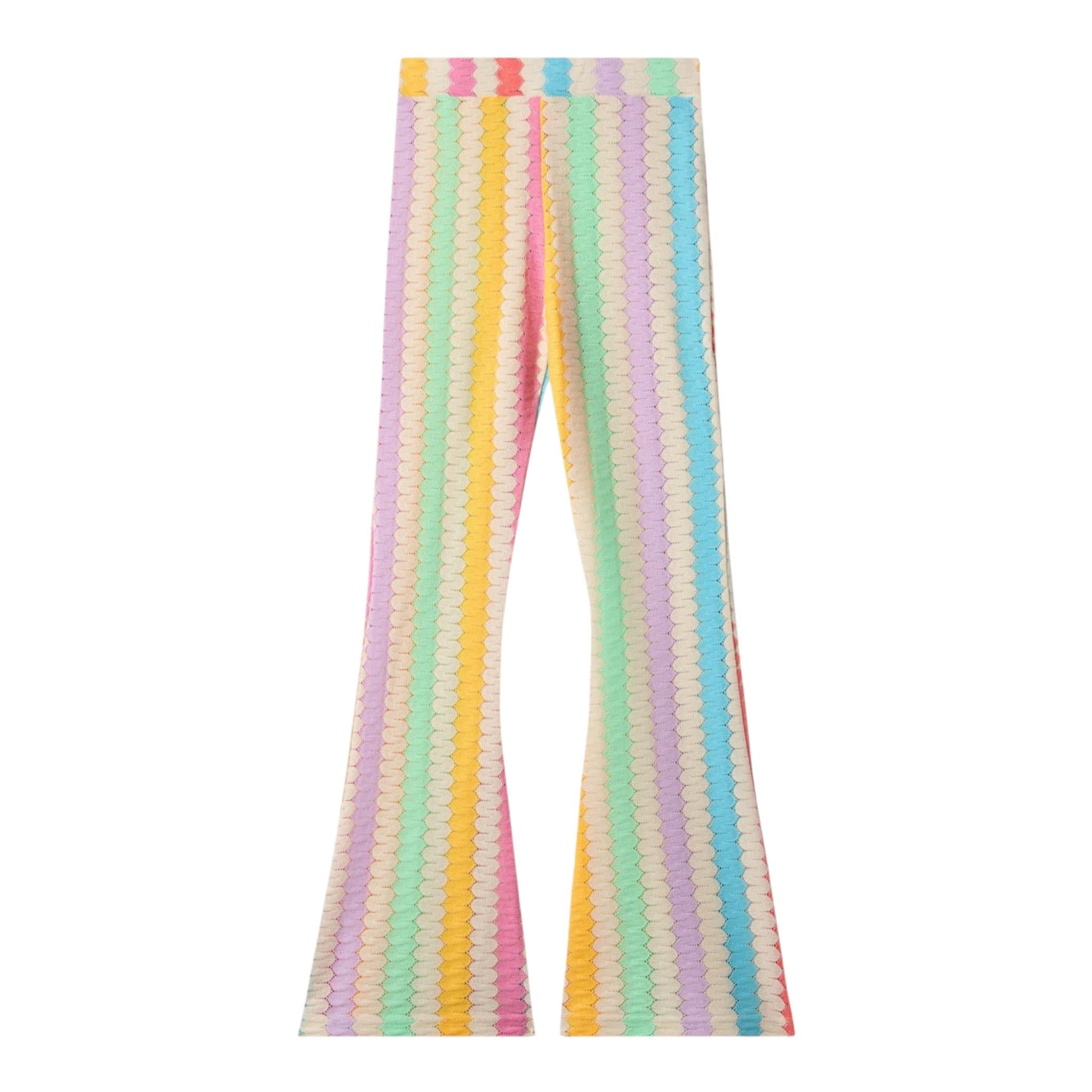 Saint Barth Pantalone Multifantasia Modello Palazzo per Bambina GWENDAX MULTICOLOR SAINT BARTH 