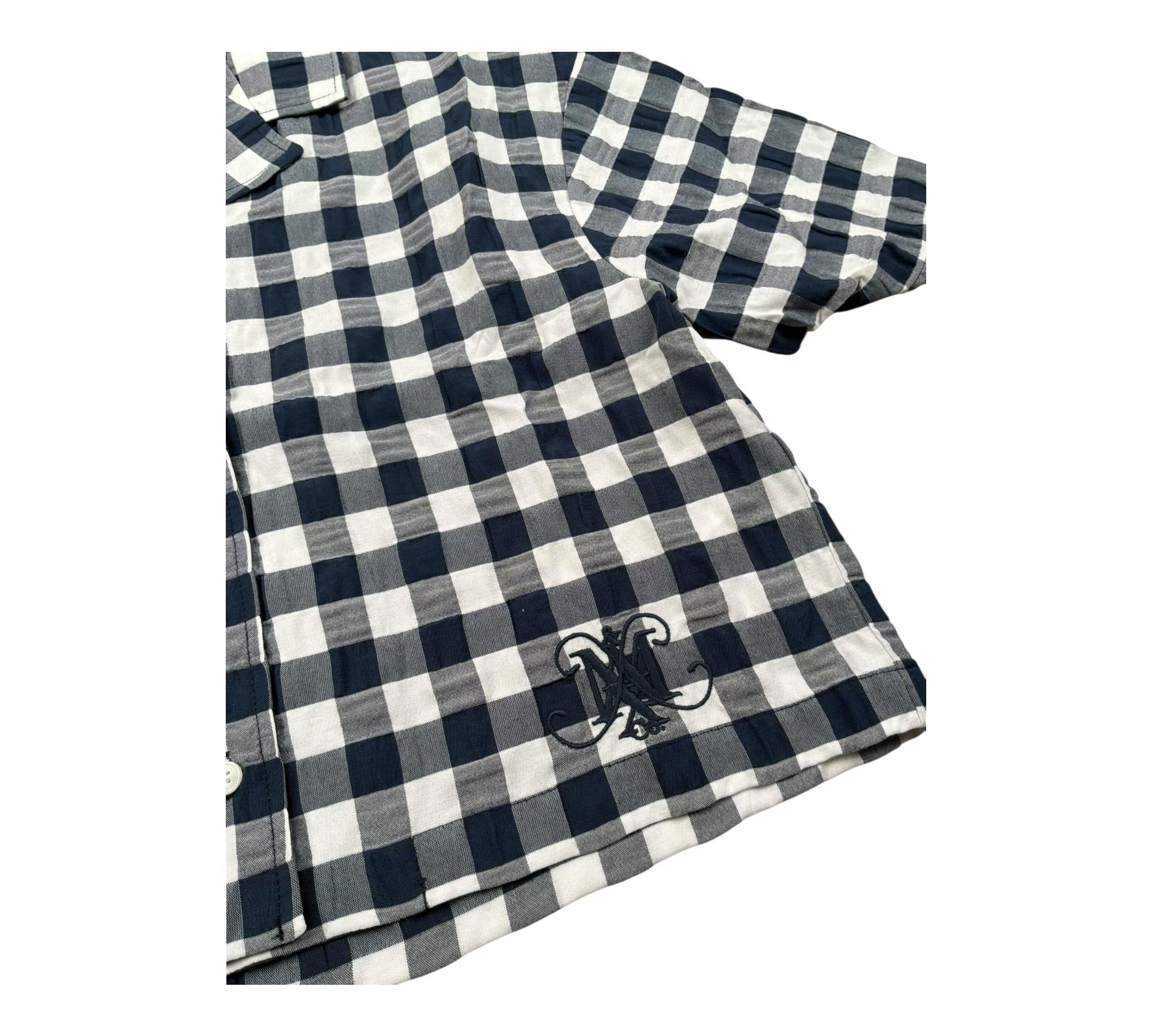 Max&Co. Camicia Mezza Manica Fantasia Quadri per Bambina MX0123 BIANCO/BLU MAX&Co. 