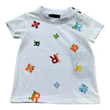 John Richmond T-Shirt Girocoll Tinta Unita con Stampe per Neonato RIP26119TS BIANCO JOHN RICHMOND 
