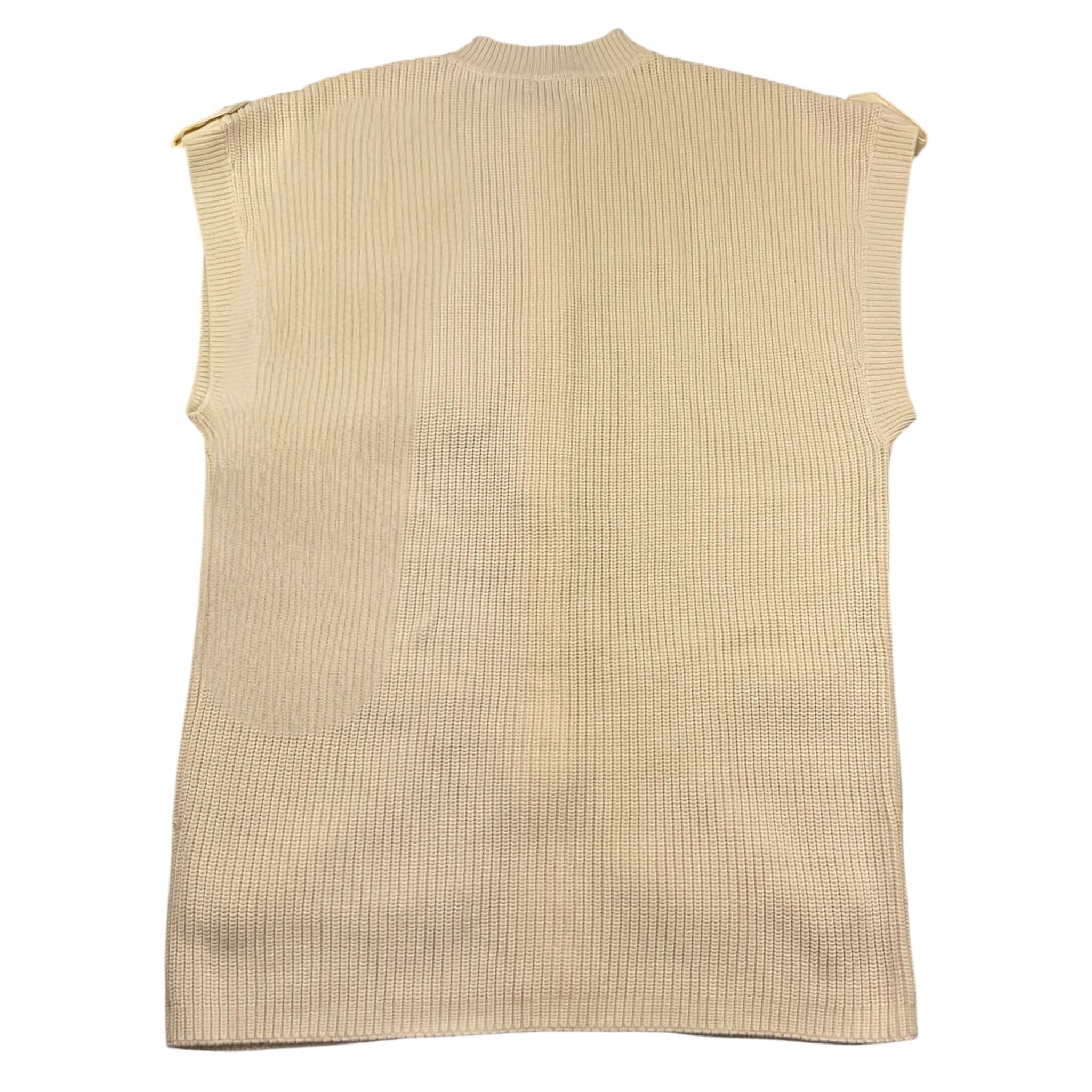 Pinko Gilet In Maglia Girocollo Tinta Unita per Bambina KFMA002 PANNA PINKO 