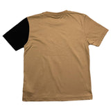 Kejo T-Shirt Girocollo Bicolore Con Stampa Logo Nero/Biscotto Per Bambino