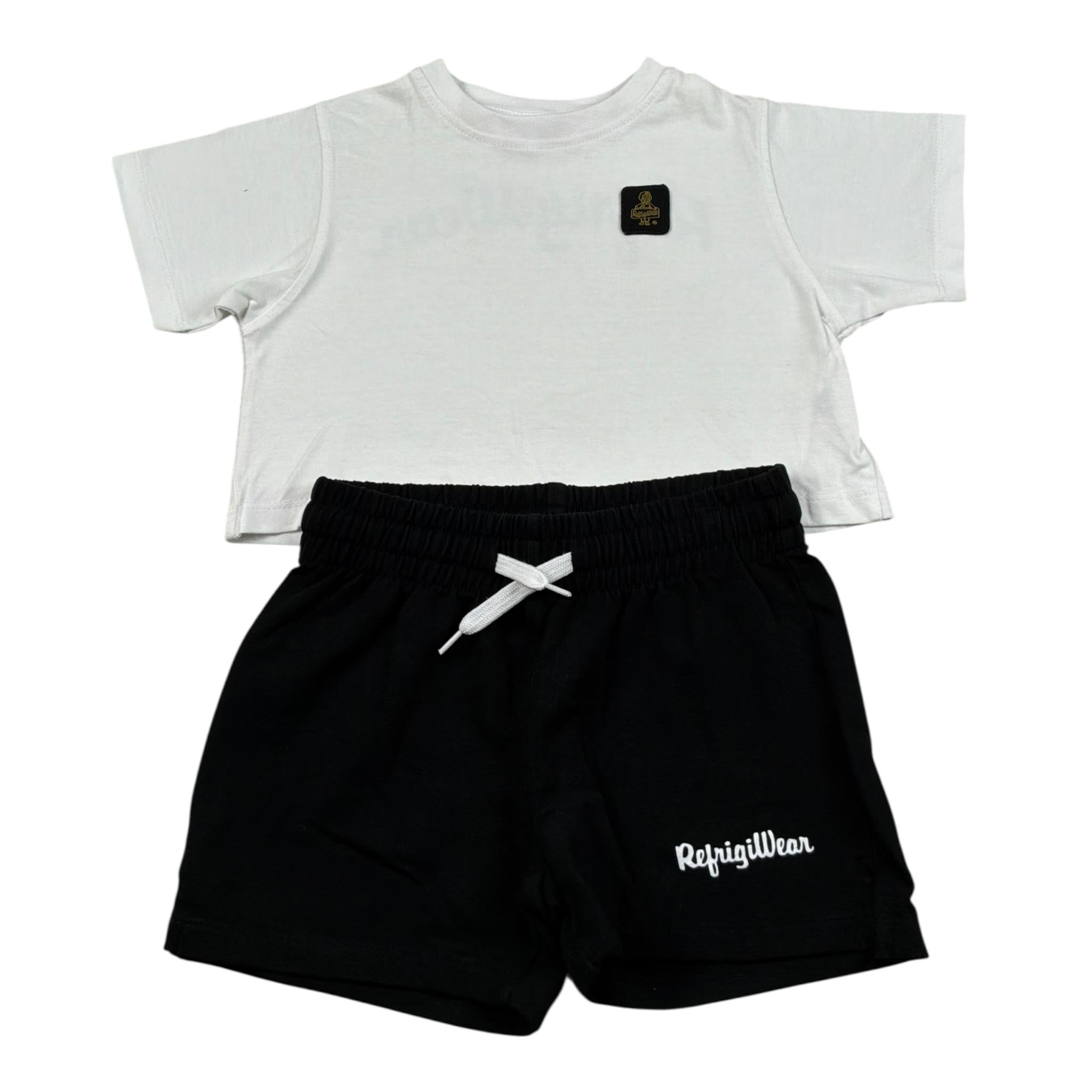 Refrigiwear Completo 2 Pezzi Bicolore T-Shirt-Shorts per Bambina RG1470W25XX BIANCO/NERO REFRIGIWEAR 