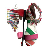 Emilio Pucci Sandali Multicolor Con Frange Multicolor Per Bambina