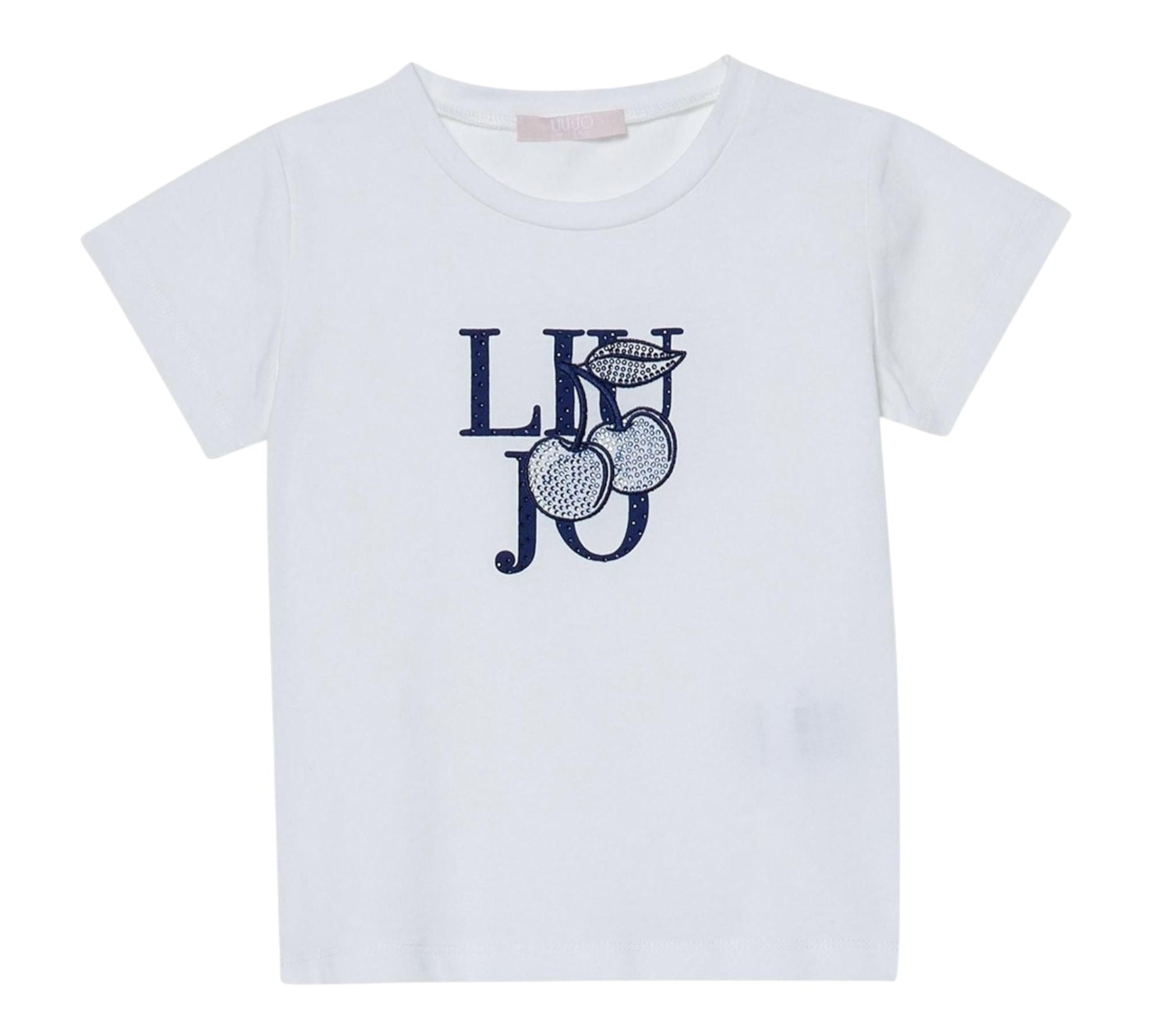 Liu Jo T-Shirts Girocollo Tinta Unita con Stampa per Neonata KA5039J5N BIANCO LIU JO 