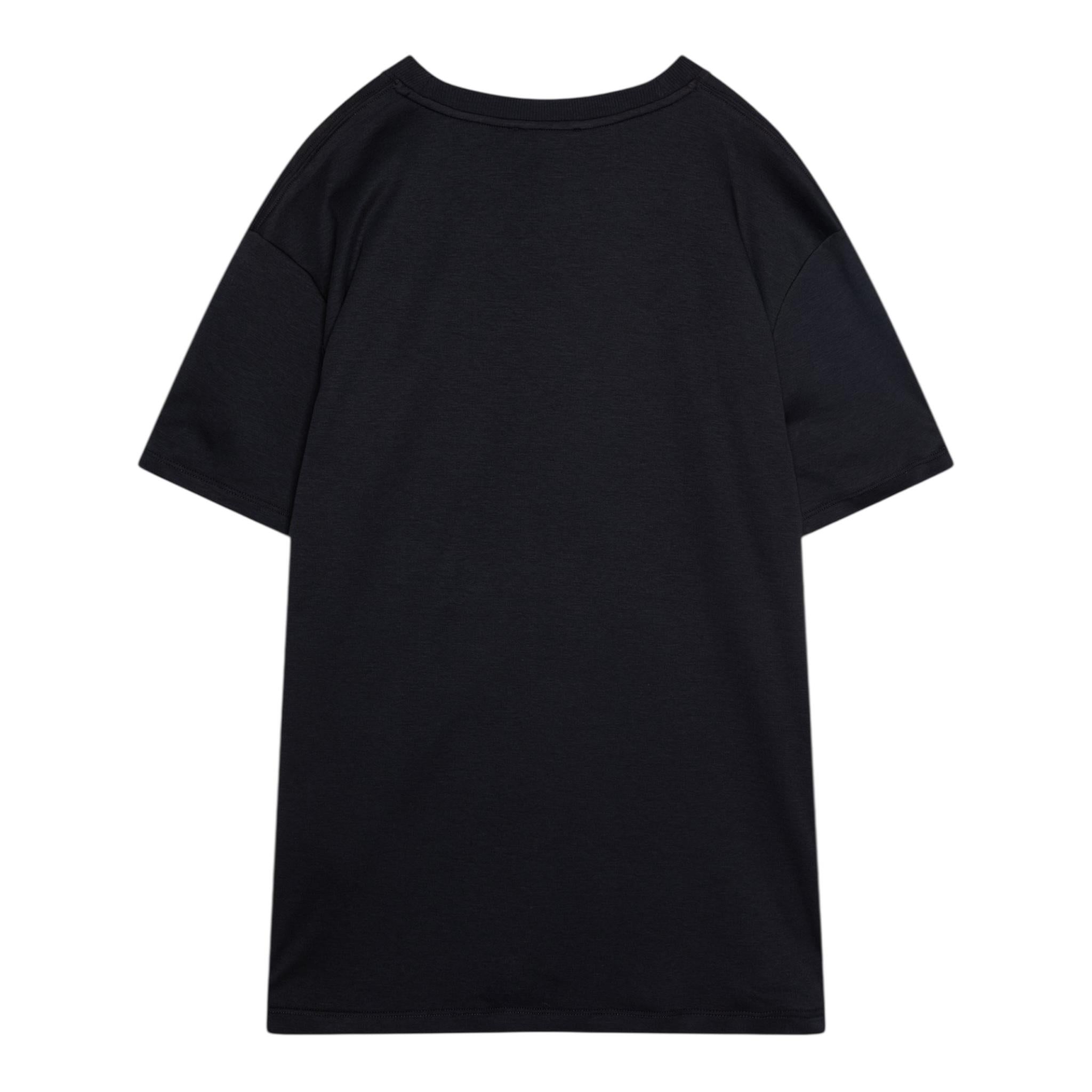 Emporio Armani T-Shirt Girocollo Tinta Unita con Logo per Bambino EB000170 NERO EMPORIO ARMANI 