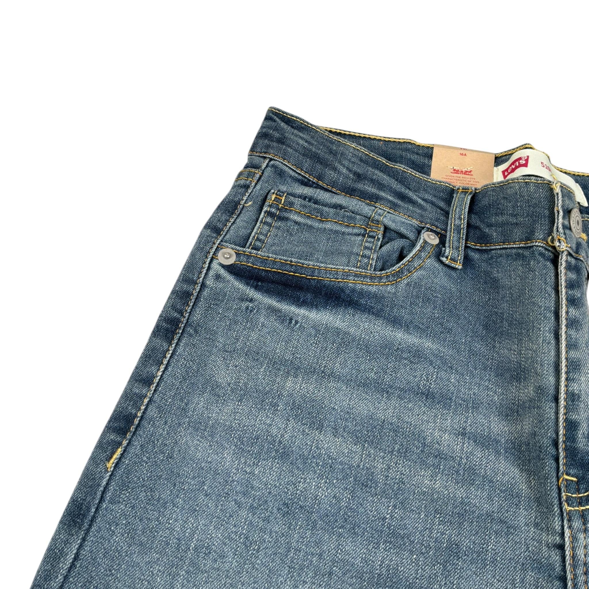 Levi'S Jeans tinta unita con Girovita Regolabile Blu per Bambino 9E2008X BLU LEVI'S 