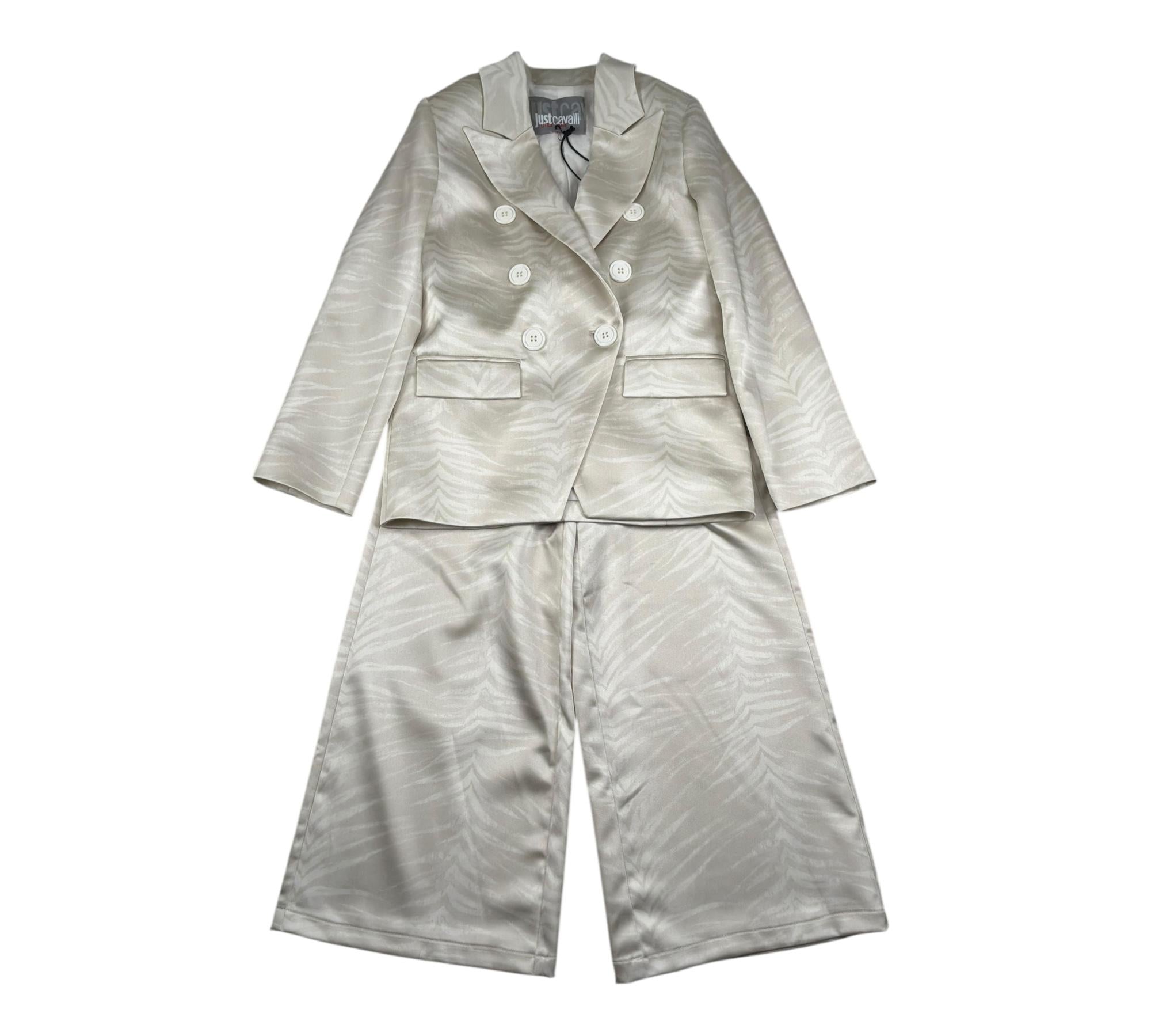 Just Cavalli Completo 2 Pezzi Giacca-Pantalone Tinta Unita per Bambina JGP26142JP BEIGE JUST CAVALLI 