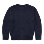 RALPH LAUREN maglia girocollo tinta unita con ricami Blu per Neonato 320668285001 BLU RALPH LAUREN 