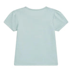 Guess T-Shirt Girocollo Tinta Unita con Logo per Neonata A5RI03K6YW4X VERDE ACQUA GUESS 