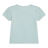Guess T-Shirt Girocollo Tinta Unita con Logo per Neonata A5RI03K6YW4X VERDE ACQUA GUESS 