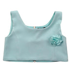 Petit Posh Top Giromanica Tinta Unita per Bambina GFBS25070TPX VERDE ACQUA PETIT POSH 