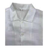 Le Bebe' Camicia Mezza Manica Tinta Unita Bianco per Neonato