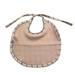 BABY VIP bavetta tinta unita fantasia quadri Rosa per Neonata T1098 ROSA BABY VIP 