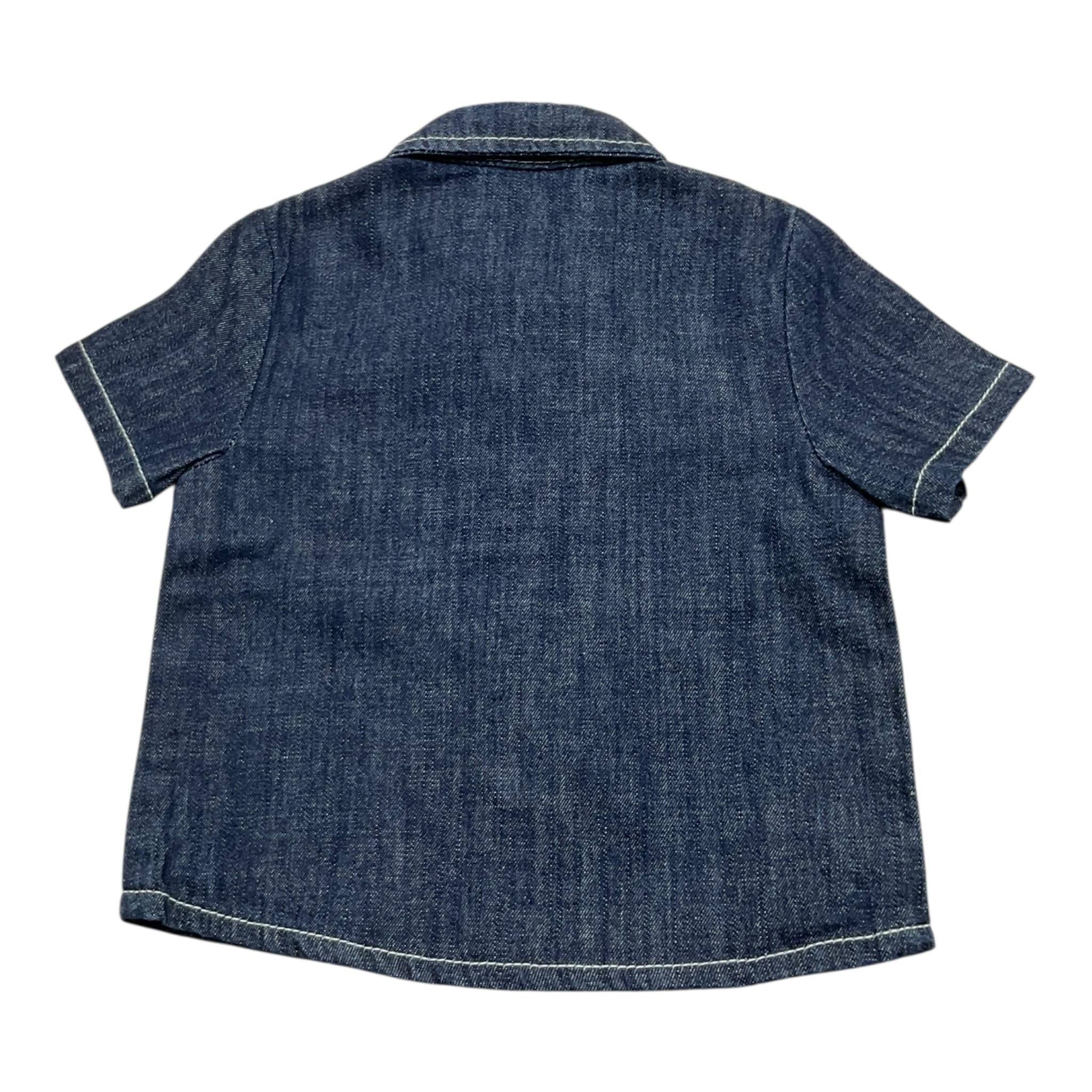 Daniele Alessandrini Camicia Mezza Manica In Denim per Neonato 1296CD00200 BLU DANIELE ALESSANDRINI 