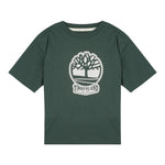 Timberland T-Shirt Girocollo Tinta Unita con Stampa per Bambino T60506X VERDE TIMBERLAND 