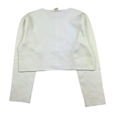 Il Gufo Cardigan Tinta Unita Con Bottoni Panna Per Bambina