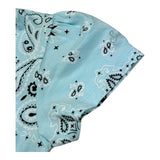 Saint Barth Abito Mezza Manica Tinta Unita Stampa Fantasia per Bambina LEILA AZZURRO SAINT BARTH 