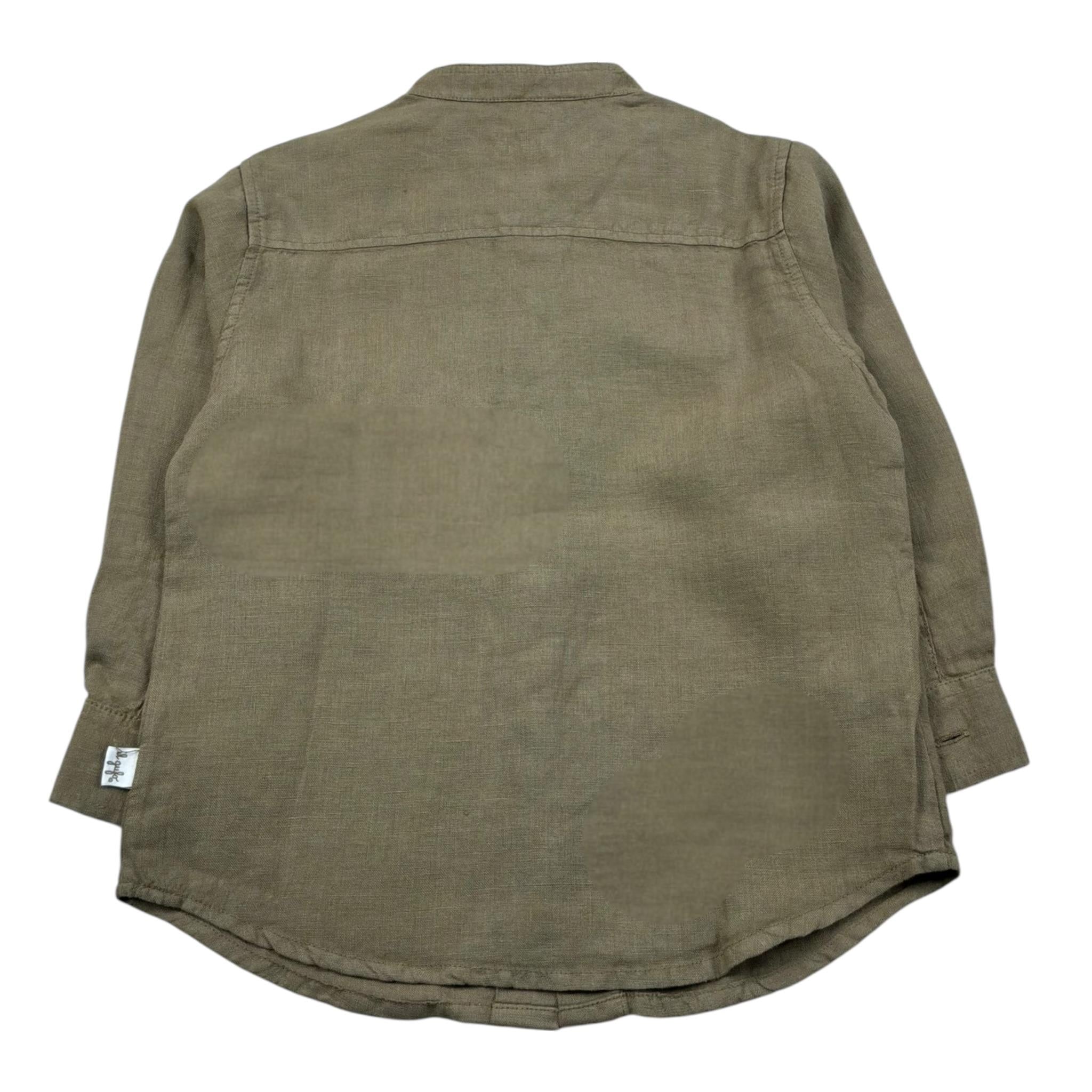 Il Gufo Camicia Manica Lunga Tinta Unita Collo Coreano per Bambino P21CL016L6006 VERDE IL GUFO 