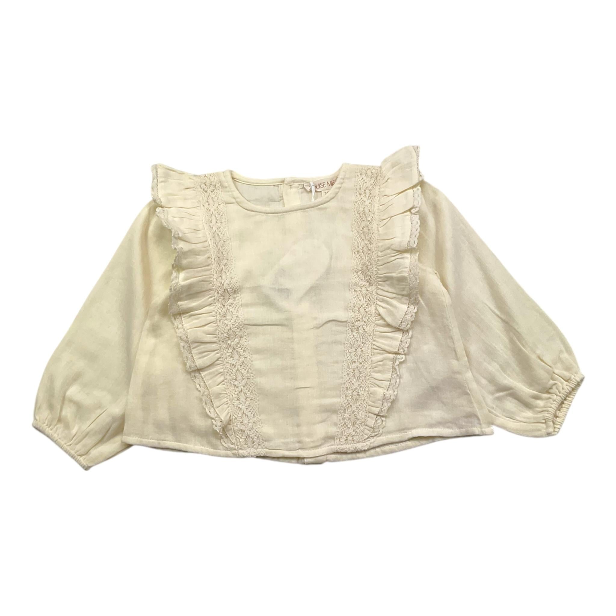 LOUISE MISHA camicia tinta unita con ricami Panna per Neonata GRIW24B0071N PANNA LOUISE MISHA 