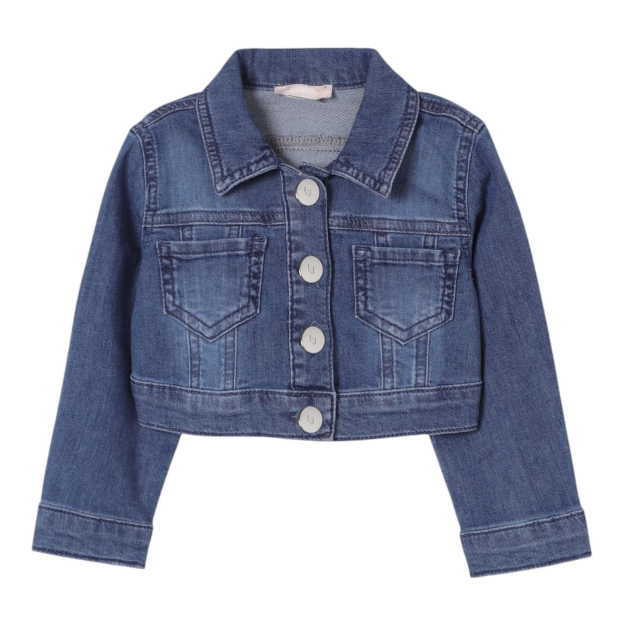 Liu Jo Giubbino In Denim Tinta Unita per Bambina KA5044J BLU LIU JO 